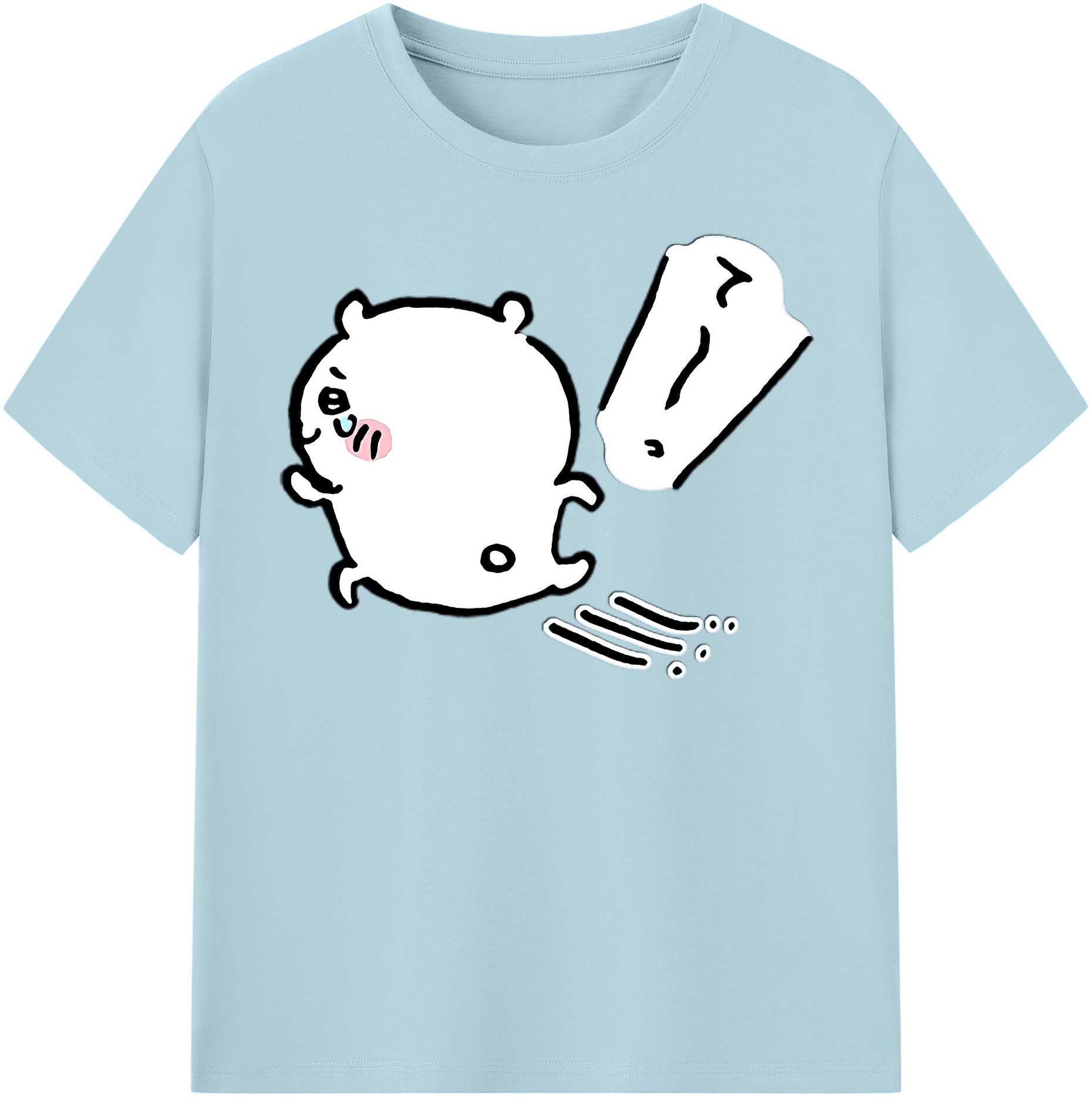 （画像用） ちいかわ ちいかわ Chii-kawa chiikawa 綿100％半袖Tシャツ（フロントプリント）